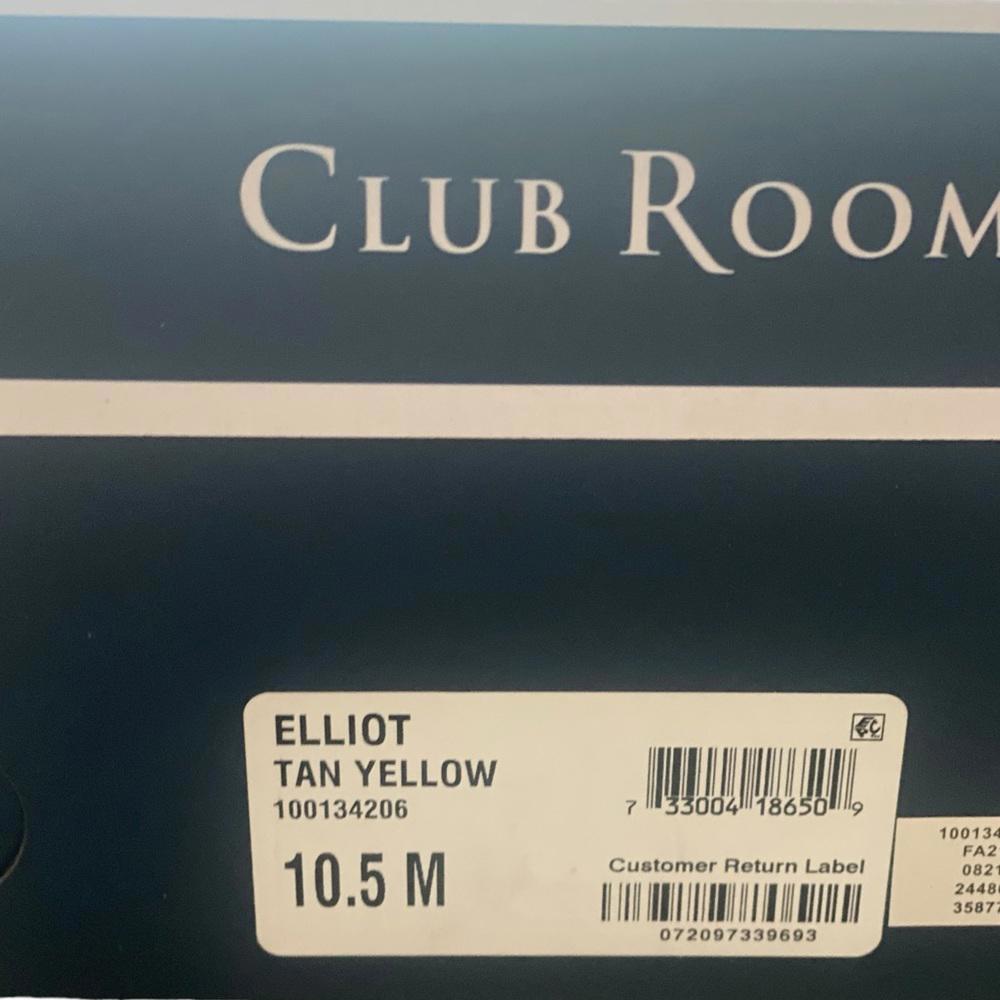 NIB Club Room Men's Elliot Boat Shoes - Yellow Plaid & Brown - Size 10.5 - Picture 4 of 9